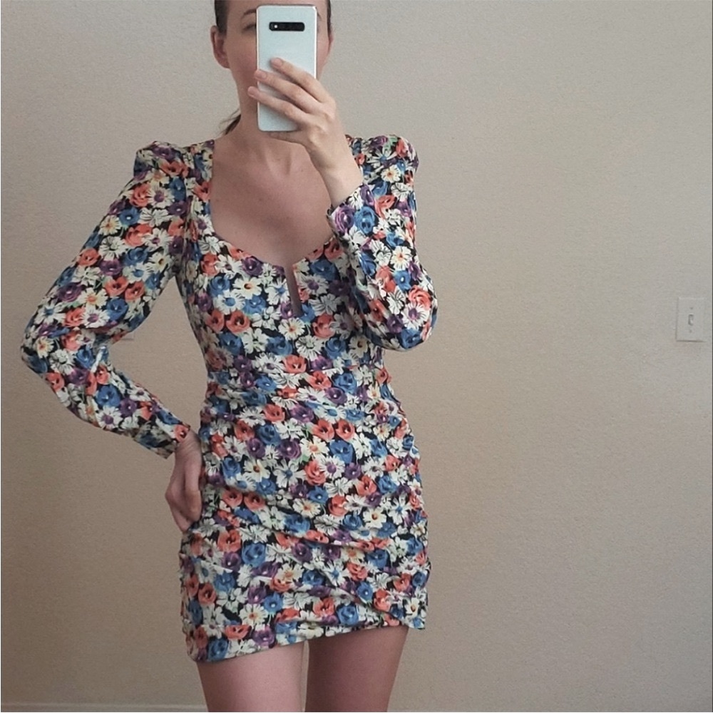 ZARA Floral Printed Mini Dress